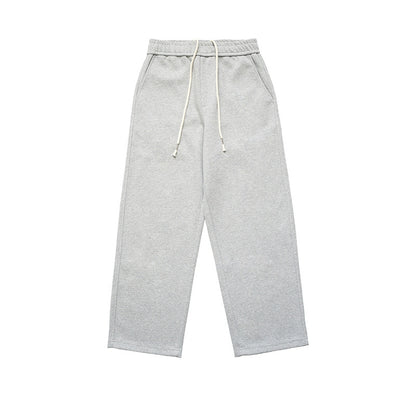 Comfortable Lazy Air Layer Loose Drape Knitted Straight Machete Sweatpants