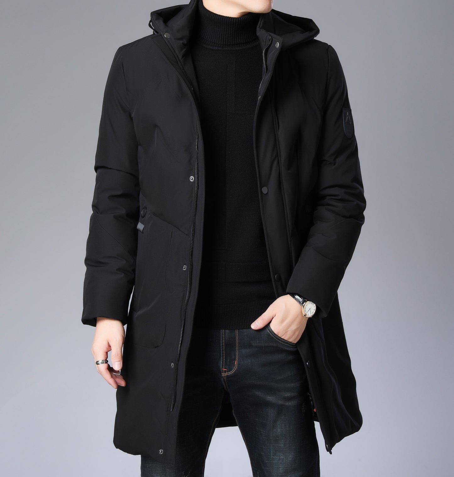 Hooded Coat Baggy Coat Men