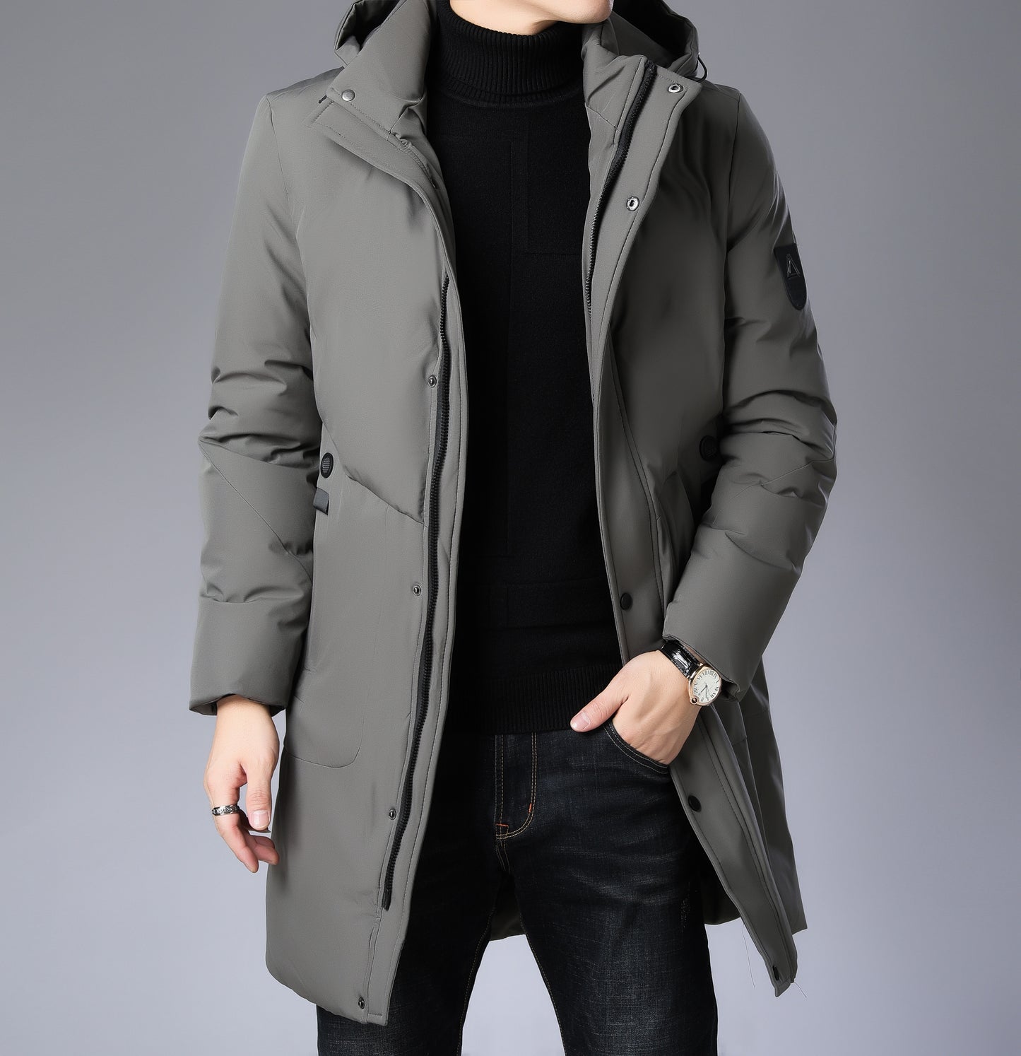 Hooded Coat Baggy Coat Men