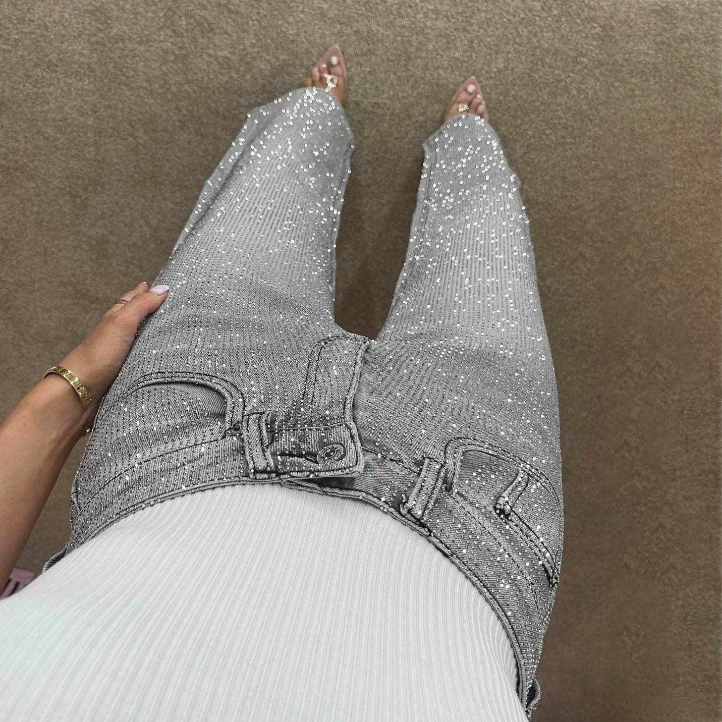 Summer High Waist All-matching Pants Women's Denim