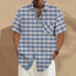 Personal Leisure Printed Loose Men's Cardigan Summer Short Sleeve