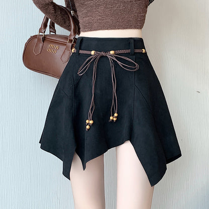 Irregular Suede Skirt Autumn And Winter