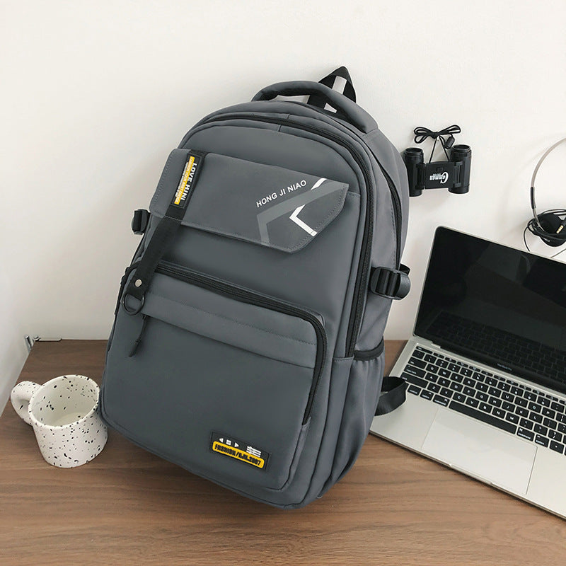 Retro Contrast Color Men's Travel Backpack