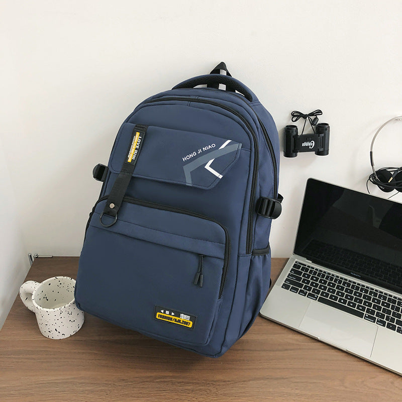 Retro Contrast Color Men's Travel Backpack