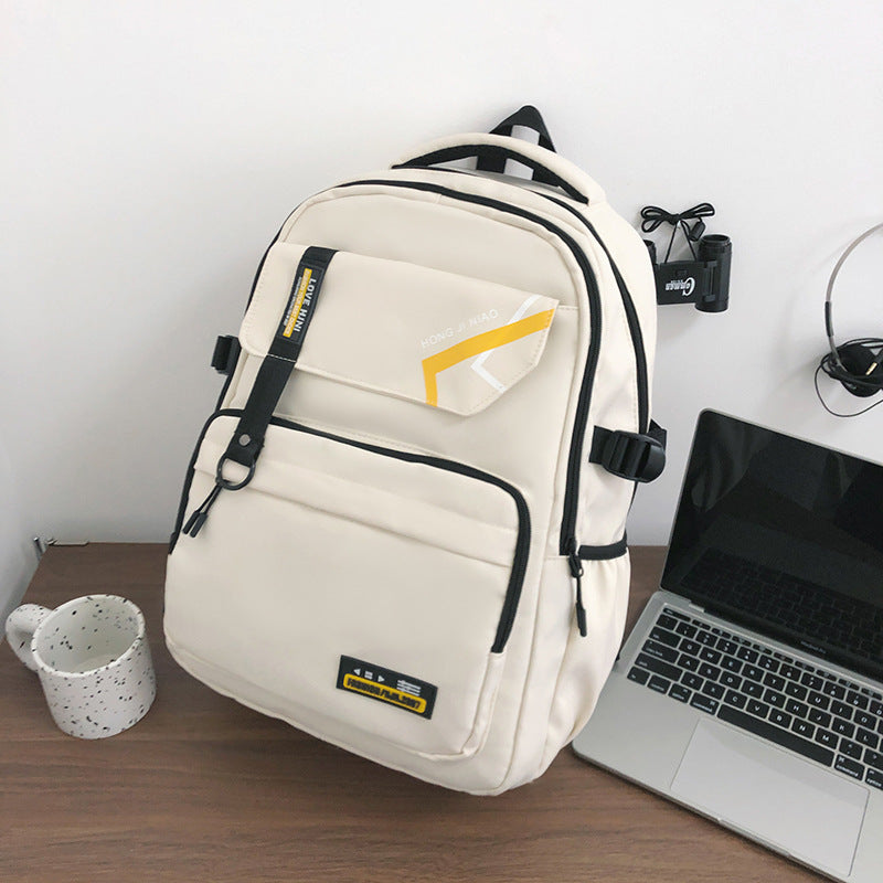 Retro Contrast Color Men's Travel Backpack