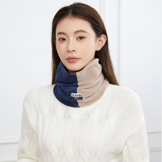 Scarf Winter Warm Men's Riding Cold-proof Scarf Fleece-lined Thick Windproof Mask Female Cervical Support Bandana Fashion