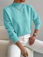 Women's Fashion Solid Color Loose Knitted Top