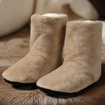 Thickened Fleece-lined Warm Floor Boots Mid-calf