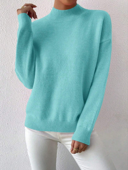 Women's Fashion Solid Color Loose Knitted Top