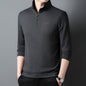 Commuter Half Zipped Stand Collar Long Sleeve Fleece T-shirt