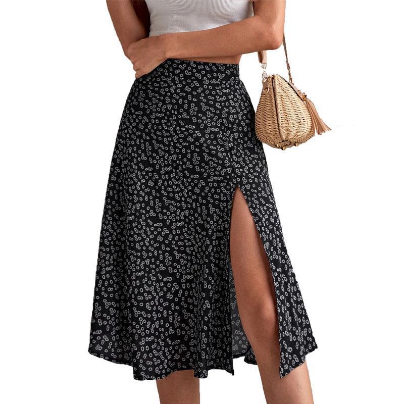 European And American Floral Skirt Package Hip Mid-rise